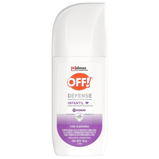 Repelente Off Defense Infantil Spray 100Ml, , large image number 0