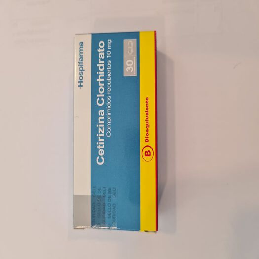 Cetirizina 10 mg x 30 Comprimidos Recubiertos HOSPIFARMA CHILE LTD, , large image number 0