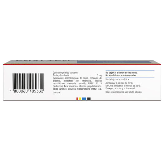 ENALTEN Enalapril maleato 5 mg 30 comprimidos, , large image number 1