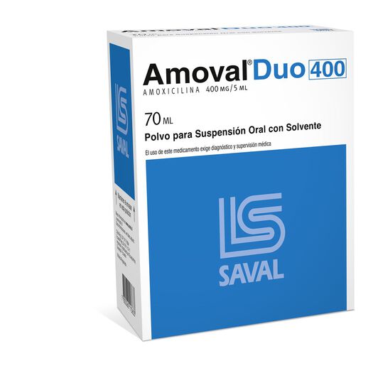 Amoval Duo  400 mg/5mL x 70 mL Polvo Para Suspensión Oral, , large image number 0