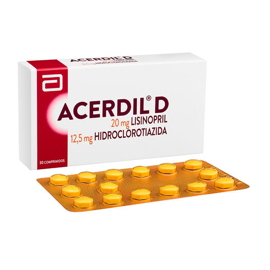 Acerdil-D 20 mg/12,5 mg x 30 Comprimidos, , large image number 0