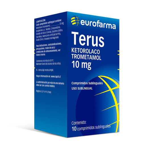 Terus 10 mg x 10 Comprimidos Sublinguales, , large image number 0