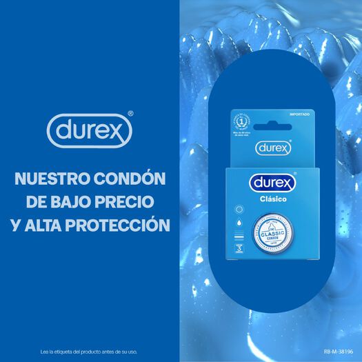 Durex Condones Clásico 3 unidades, , large image number 1