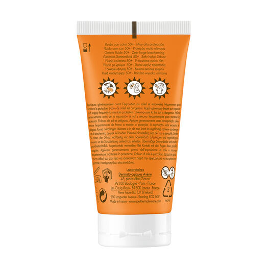 Solar Avene Fluido Con Color Spf50+ 50Ml, , large image number 1