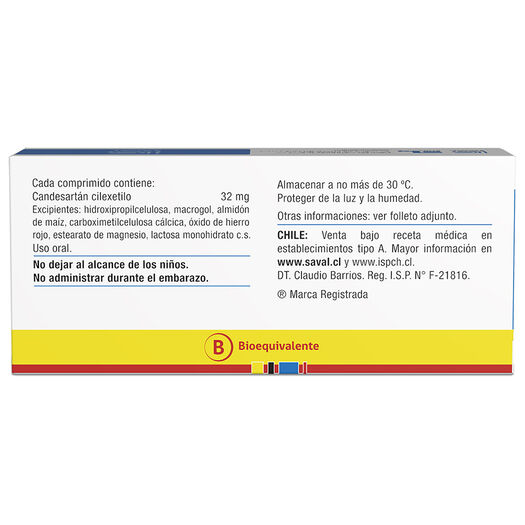  BLOX Candesartán cilexetilo 32 mg 30 comprimidos, , large image number 1