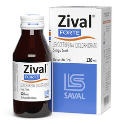  ZIVAL FORTE JARABE Levocetirizina Diclorhidrato 5 mg 120 ml