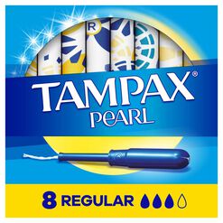 Tampones Tampax Pearl Flujo Regular, 8 Unidades