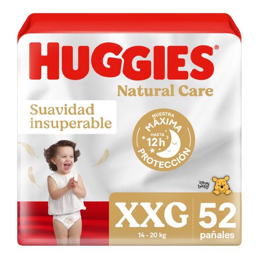 Pañal Huggies Natural Care Xxg 52 Un, , large image number 0