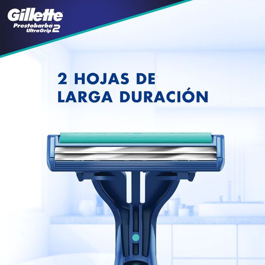 Máquina De Afeitar Desechable Gillette Prestobarba Ultragrip2 Con Cabezal Móvil, 5 Unidades, , large image number 1