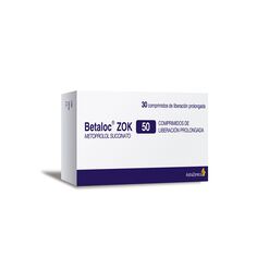 Betaloc Zok 50 mg x 30 Comprimidos De Liberación Prolongada