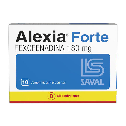 ALEXIA FORTE Fexofenadina clorhidrato 180 mg 10 comprimidos, , large image number 0