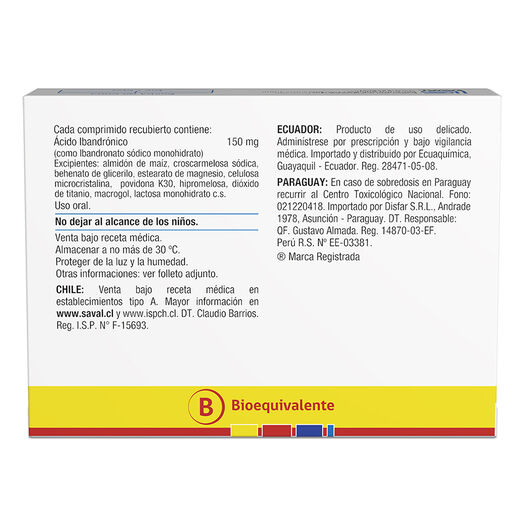 DRONAVAL Acido ibandrónico 150 mg 3 comprimidos, , large image number 1