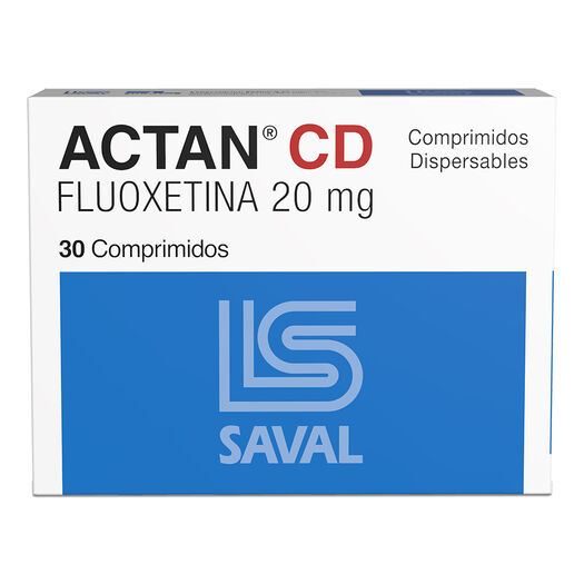  ACTAN CD Fluoxetina 20 mg 30 comprimidos, , large image number 0