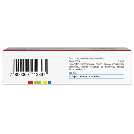 CLONEX CD Clonazepam 0,5 mg 30 comprimidos dispersables, , large image number 1