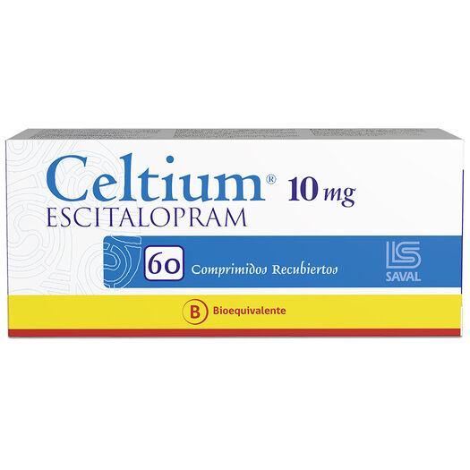  CELTIUM Escitalopram 10 mg 60 comprimidos, , large image number 0
