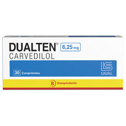  DUALTEN Carvedilol 6,25 mg 30 comprimidos