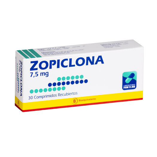 Zopiclona 7.5 mg x 30 Comprimidos Recubiertos MINTLAB CO SA, , large image number 0