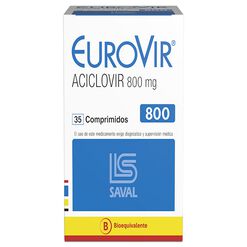 EUROVIR Aciclovir 800 mg 35 comprimidos