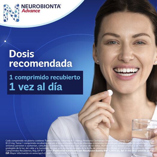 Neurobionta Advance Complejo B 60 Tabletas, , large image number 3