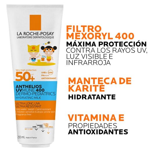 Protector Solar Niños Anthelios UV Mune 400 Dermo-Pediatrics Hydrating Lotion FPS 50+, , large image number 4