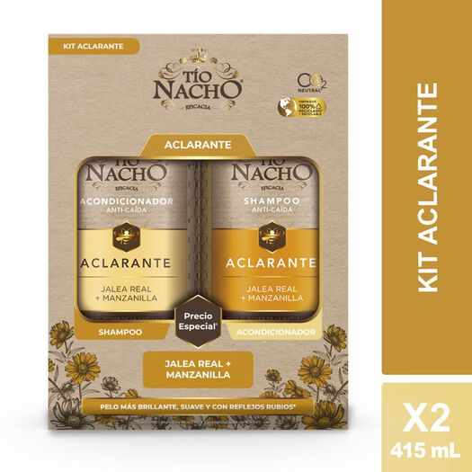 Pack Tío Nacho Aclarante Shampoo + Acondicionador 415 ML, , large image number 0