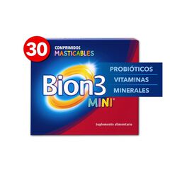 Bion3 Mini con Vitaminas, Minerales y Probióticos 30 Comprimido Masticable