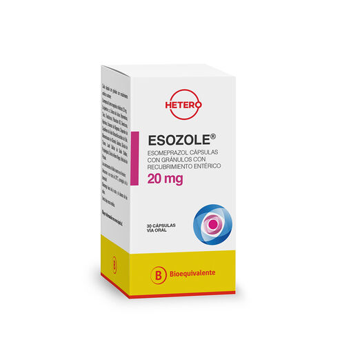 Esozole 20 mg x 30 Capsulas con Granulos con Recubrimiento Enterico, , large image number 0