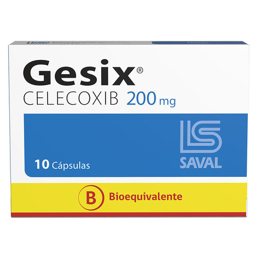 GESIX Celecoxib 200 mg 10 cápsulas, , large image number 0