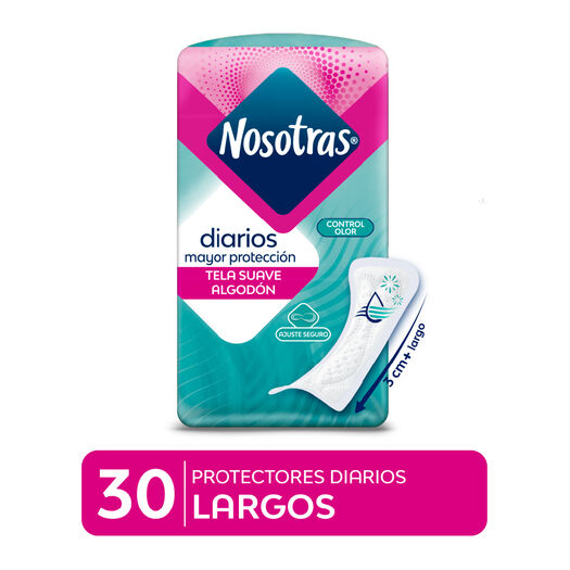 Nosotras Protector Diario Largos x 30 Unidades, , large image number 0