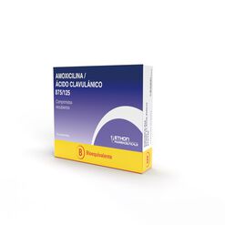 Amoxicilina 875 mg + Acido Clavulanico 125 mg Caja 20 Comp. Recubiertos ETHON PHARMACEUTICALS S.P.A