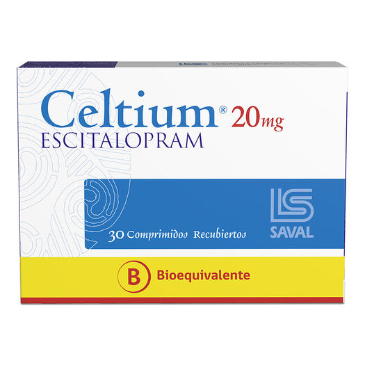  CELTIUM Escitalopram 20 mg 30 comprimidos, , large image number 0