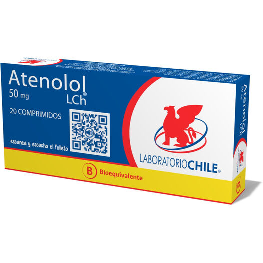 Atenolol 50 mg x 20 Comprimidos CHILE, , large image number 0