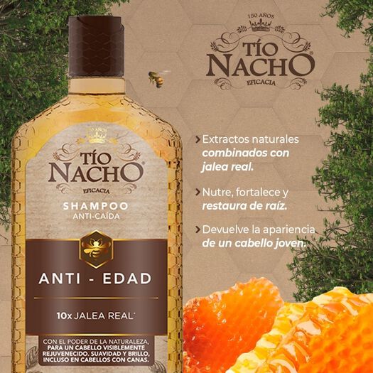 Pack Tío Nacho Anti-Edad 1 Shampoo + 1 Acondicionador C/U 415 Ml, , large image number 3