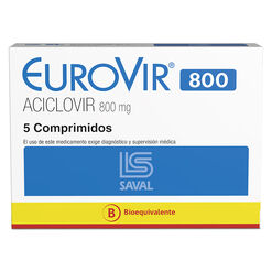 EUROVIR Aciclovir 800 mg 5 comprimidos