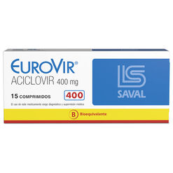 EUROVIR Aciclovir 400 mg 15 comprimidos