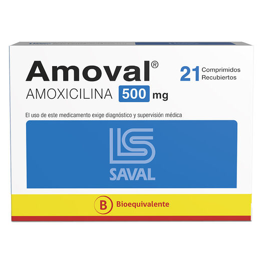 AMOVAL Amoxicilina 500 mg 21 comprimidos, , large image number 0