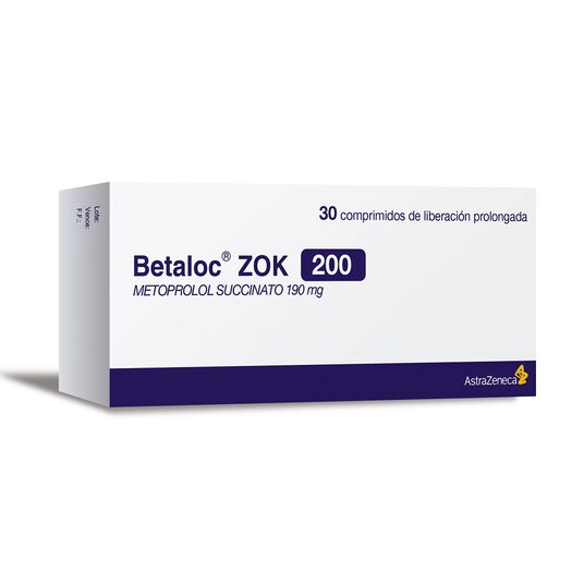 Betaloc Zok 200 mg x 30 Comprimidos De Liberacion Prolongada, , large image number 0