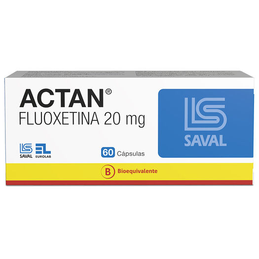 Actan Fluoxetina 20 mg 60 cápsulas, , large image number 0