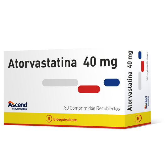 Atorvastatina 40 mg Caja 30 Comp. Recubiertos ASCEND, , large image number 0