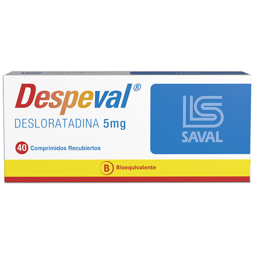 DESPEVAL Desloratadina 5 mg 40 comprimidos, , large image number 0