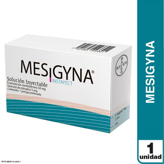 Mesigyna Instayect 50 mg/5 mg x 1 Ampolla Solución Inyectable , , large image number 0