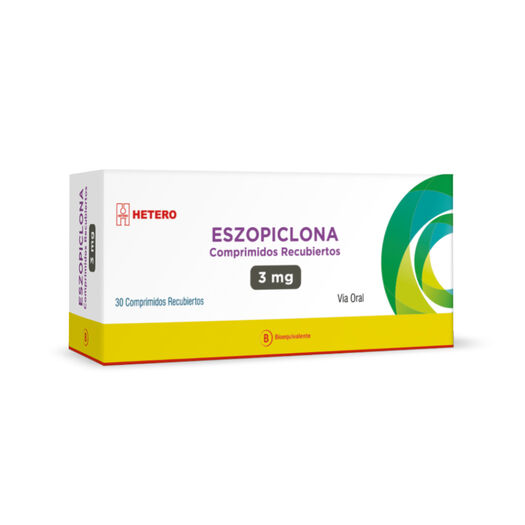 Eszopiclona 3 mg x 30 Comprimidos Recubiertos, , large image number 0