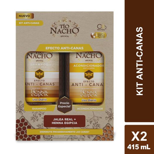 Tio Nacho Pack Shampoo Anti Canas 415Ml + Acondionador 415Ml, , large image number 0
