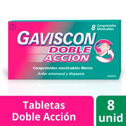 Gaviscon Comprimidos Masticables Doble Acción x8
