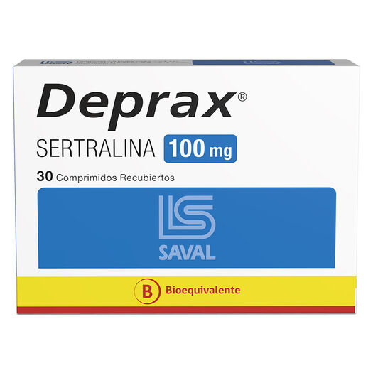 DEPRAX Sertralina 100 mg 30 comprimidos, , large image number 0