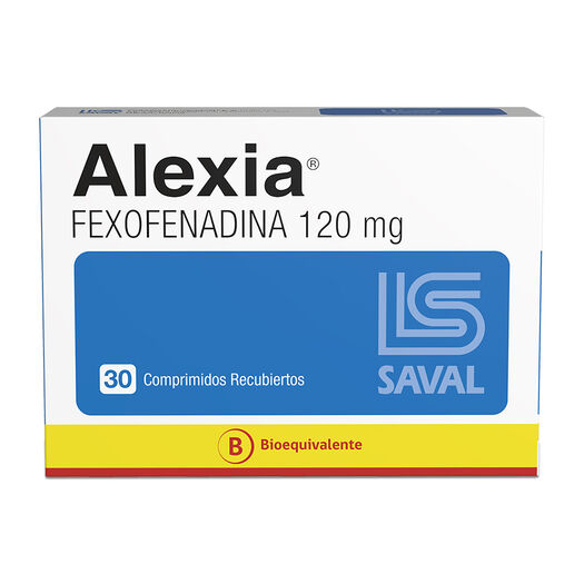  ALEXIA Fexofenadina clorhidrato 120 mg 30 comprimidos, , large image number 0