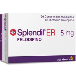 Splendil ER 5 mg x 30 Comprimidos Recubiertos de Liberacion Prolongada