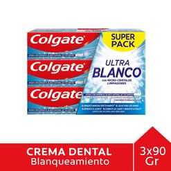 Colgate Pasta Dental Ultrablanco 90 g x 3 Unidades