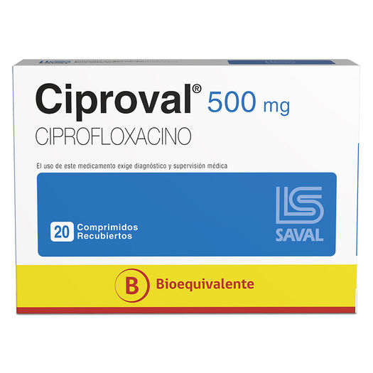 CIPROVAL Ciprofloxacino 500 mg 20 comprimidos, , large image number 0