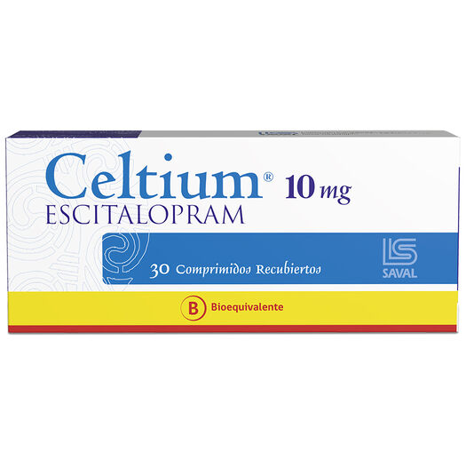 CELTIUM Escitalopram 10 mg 30 comprimidos, , large image number 0